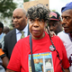 Gwen Carr, the mother of Eric Garner, who died after being put in a choke hold, marches during a rally against police violence Aug. 23, 2014, in the Staten Island borough of New York City.
Yana Paskova/Getty Images